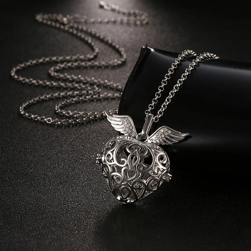 crystal cage beautiful 2 colour Hollow heart chime Ball Necklaces For Harmony Pregnant Women necklace dropshipping SYYF0238 | Украшения и