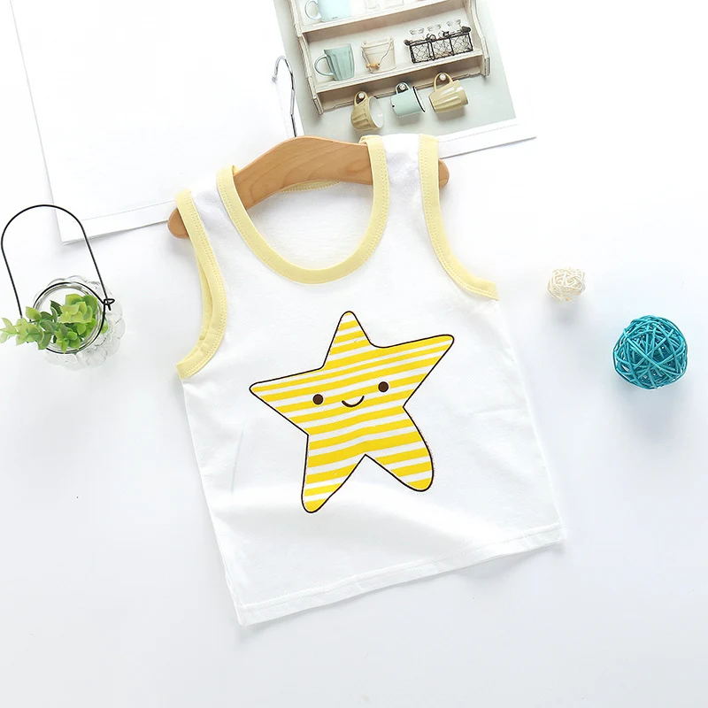 

Kids Tank Top For Boys Girls Camisole Toddler Tank Tops Baby Undershirt Summer Children Singlet Clothes Boy Girl Age 1-5 Years