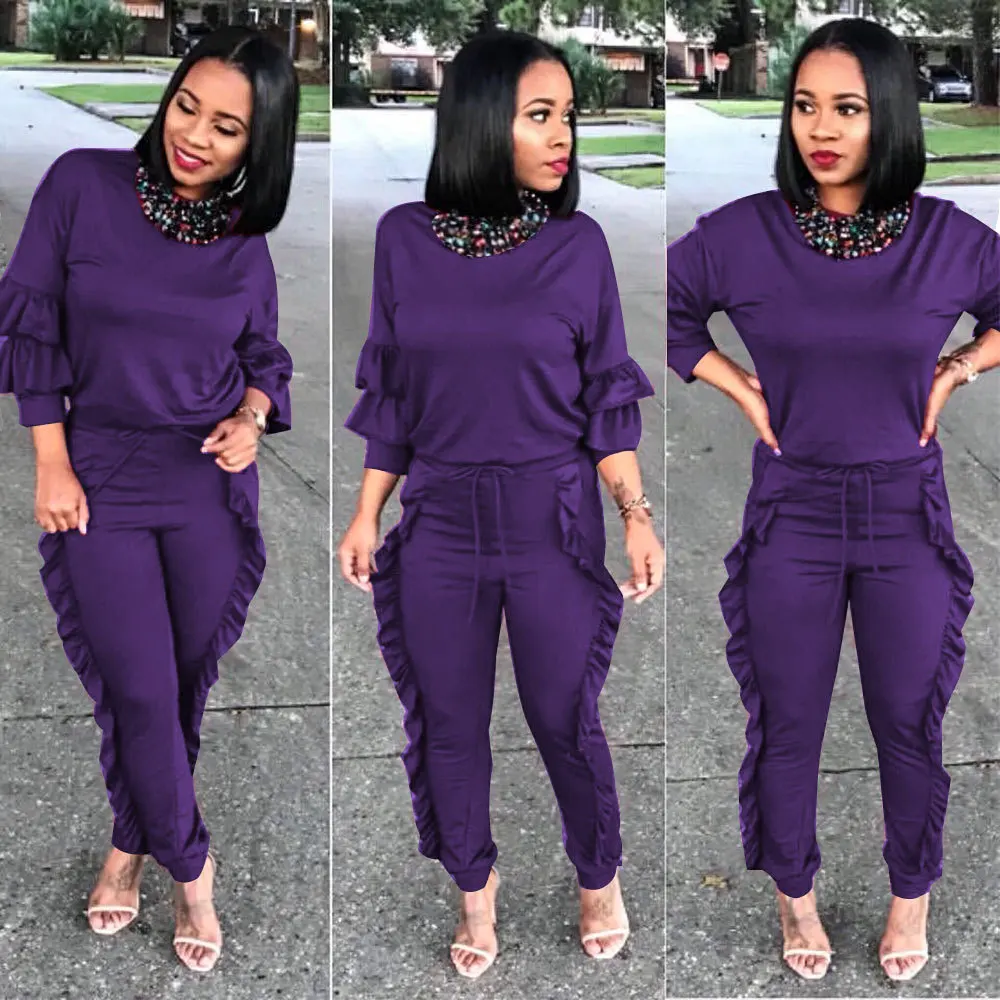 Новый женский костюм осень зима 2018 | Прошитые деревянные ушки два комплекта