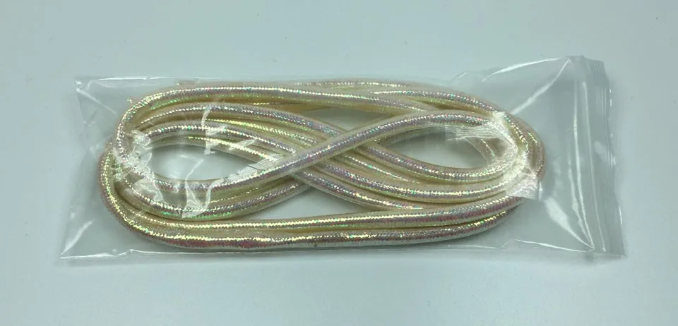 ICERIO 6 шт/12 м голографический шнур из майлара Flashabou Minnow Body оплетка Блестящие трубки для рыбы материал для вязания мушек Размер 3~ 6 мм