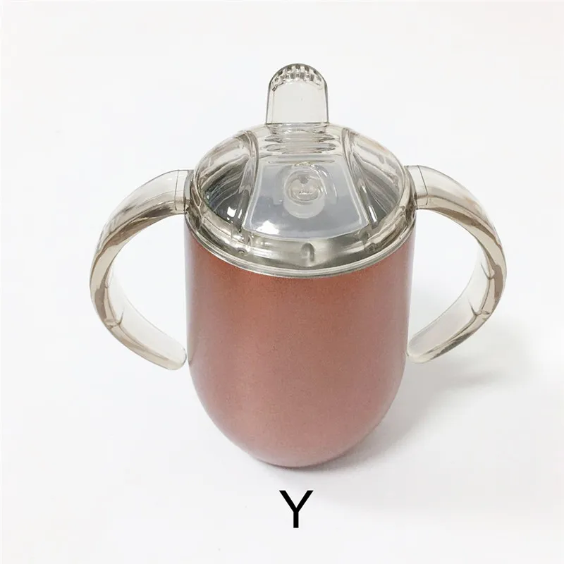 12oz Baby Cup Y 12 унций соска Детские чашки 304 нержавеющая сталь детские бутылочки для воды яйцо стакан стеклянные чашки безопасный, не содержит БФА изолированный дети молоко термос - Цвет: 12oz Baby Cup Y