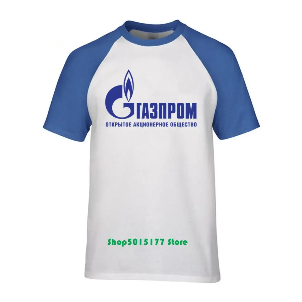 Футболка с логотипом SEVEN SISTERS oil giant GAZPROM топ из хлопка и лайкры модная брендовая