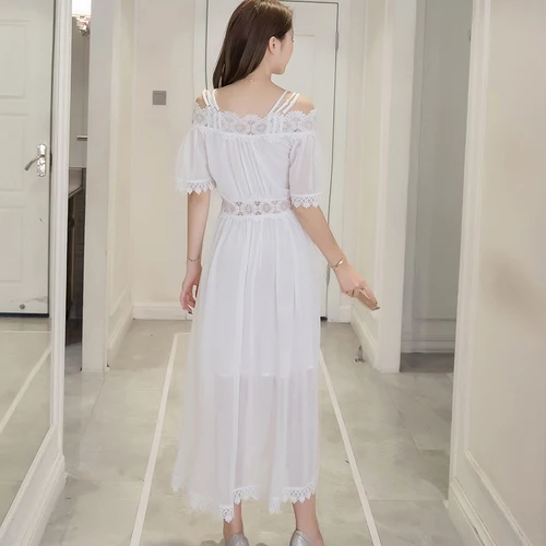 Женское Шифоновое Платье До Колена однотонное ТРАПЕЦИЕВИДНОЕ ПЛАТЬЕ в Корейском