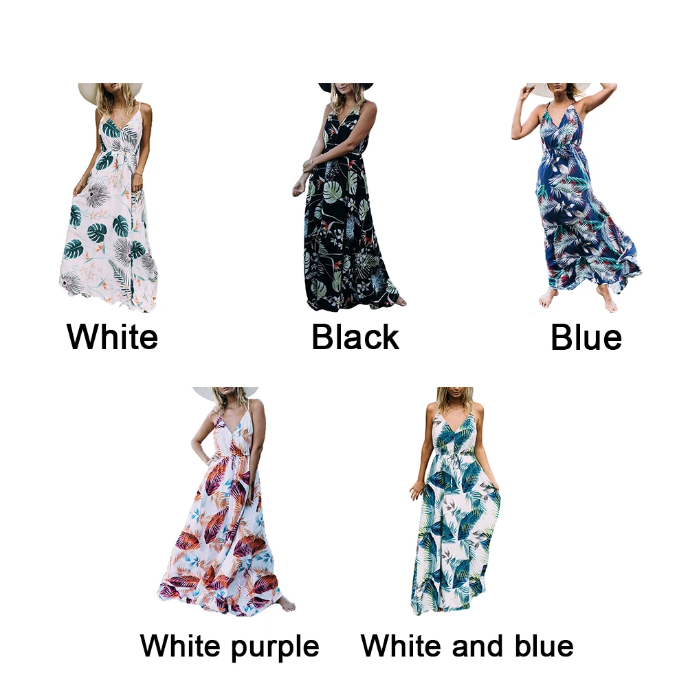 Открытый женский сексуальный летний богемный Печатный v образный вырез на