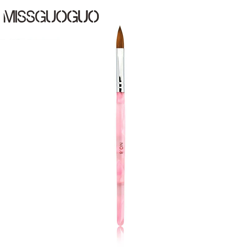 Missguoguo 1 шт 8 # Нейл арт колонковая для акриловых ногтей щетка профессиональный