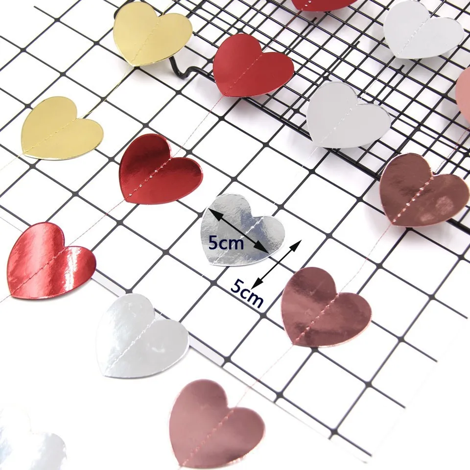 1 шт. милые бумажные гирлянды с сердцем I Love You сделай сам Свадебная вечеринка