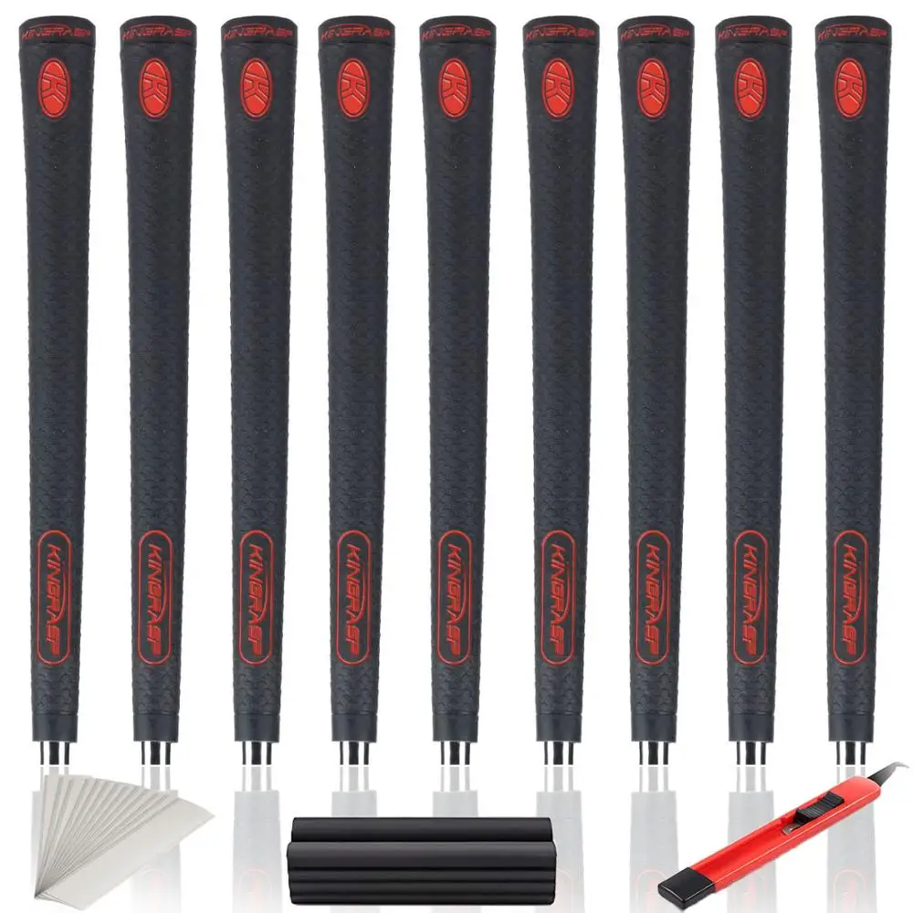 Black red Midsize KINGRASP golf grip 9/bag The golf medium grip доступен в разные цвета. Может использоваться как для мужчин, так и для женщин - Цвет: Black red Midsize