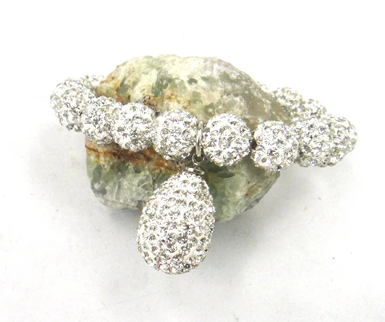 

New Fashion Crystal Disco Ball Drop Charm Bracelet For Women Jewelry