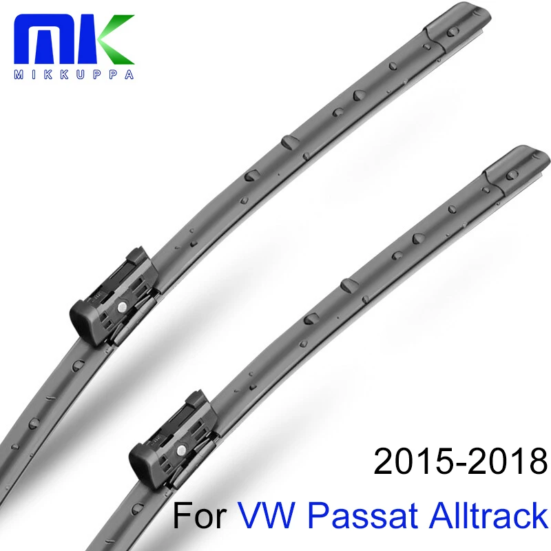 

Mikkuppa Front And Rear Wiper Arm And Blades For VW Passat Alltrack 2015 2016 2017 2018 Natural Rubber Car Auto Accessories