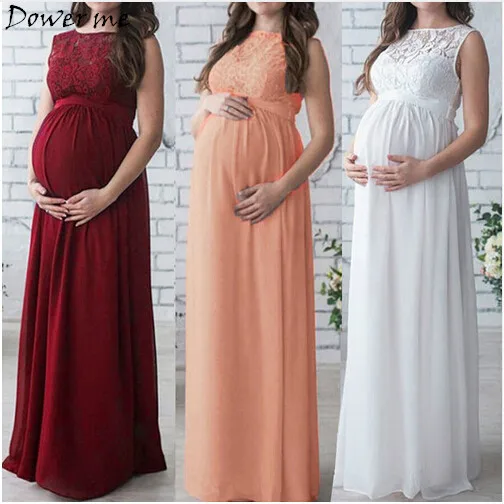 Maternity Dress 2018 Pregnancy Clothes Pregnant Women Lady Elegant Vestidos Lace Party Formal Evening | Мать и ребенок