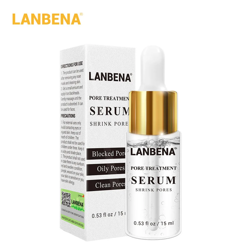 Pore Treatment LANBENA Сыворотка для лица витамины сыворотки для лица сыворотка с гиалуроновой кислотой для ухода за кожей лица Сыворотка 24k золото Гиалуроновая кислота витамина C Витамин C сыворотка акне удаления угрей красота - Вес нетто: Pore Treatment