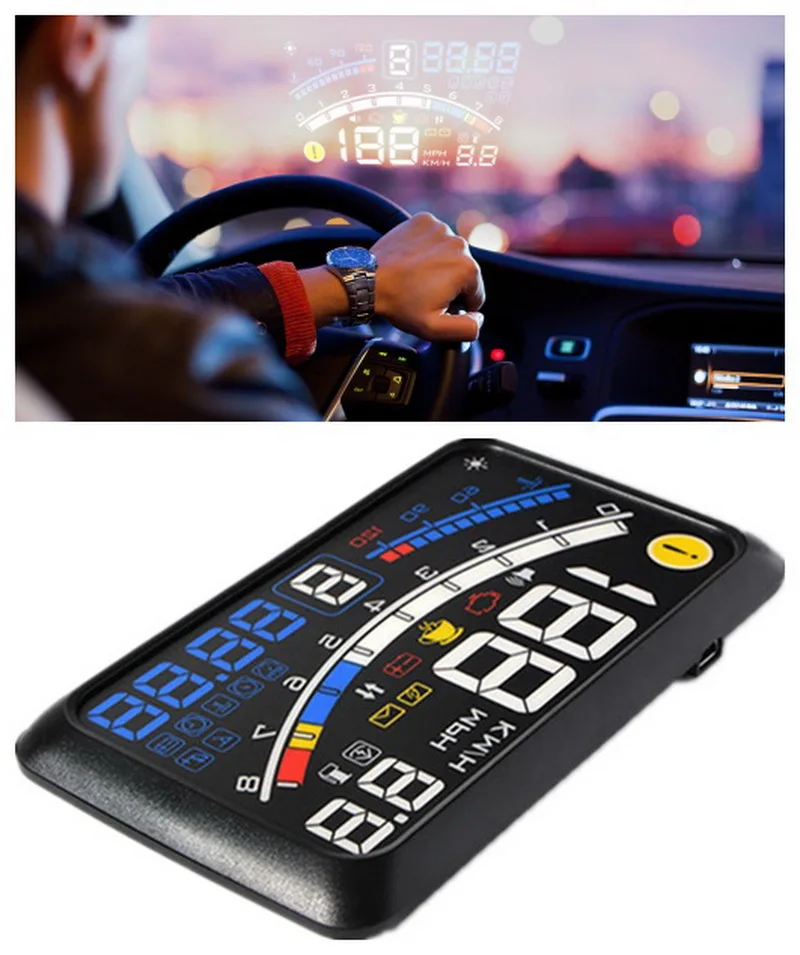 Диагностика данных о потреблении HUD Дисплей F4 Смарт OBD2 и EUOBD цифровой спидометр