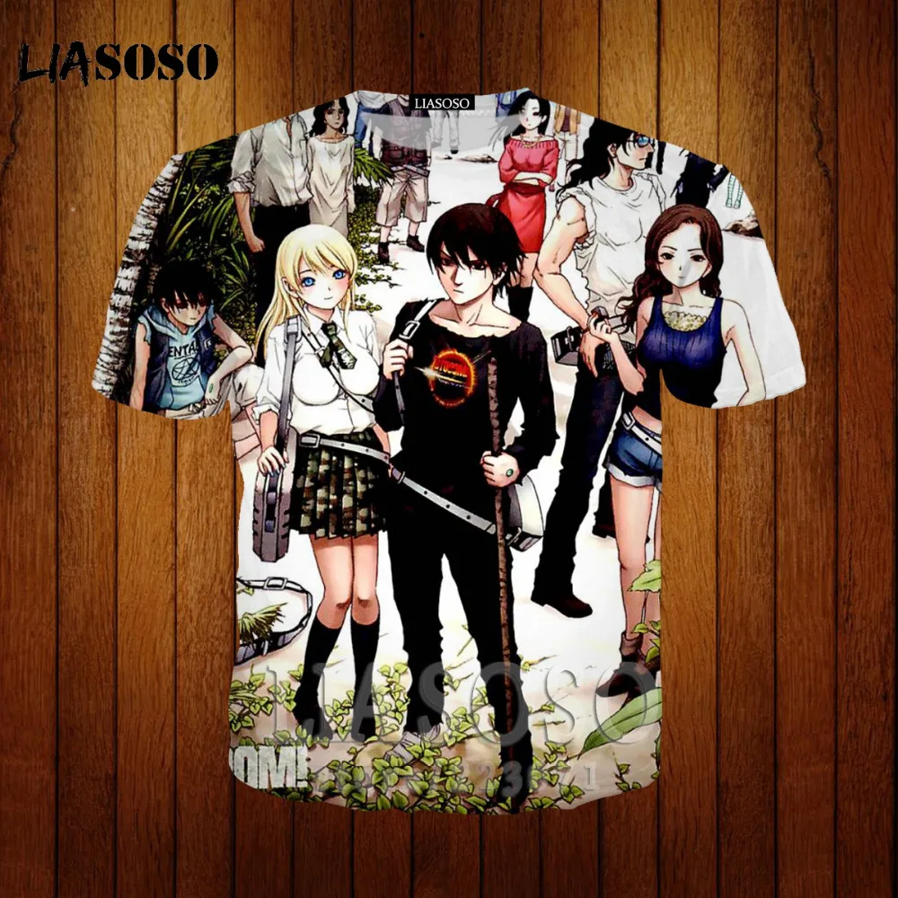 BTOOOM футболка для мужчин и женщин с рисунком из аниме 3d Рисунок косплей коротким