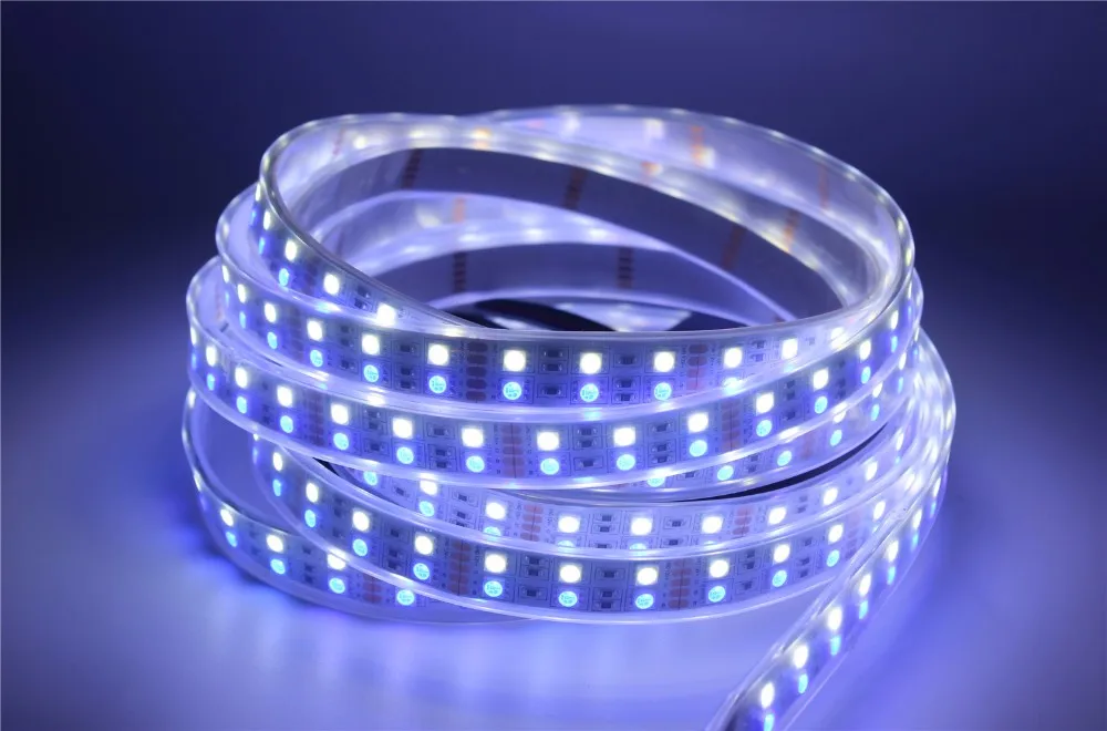 5 м Двухрядные IP20/IP67 Водонепроницаемый 5050 SMD RGBW(RGB+ белый) RGBWW(RGB+ теплый белый) гибкий светодиодный полоски DC12V 5 м 120 светодиодный/М 600 светодиодный s