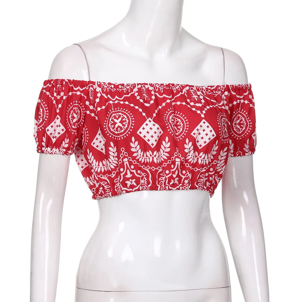 SAGACE летний короткий рукав элегантный женский Повседневный без бретелек топ