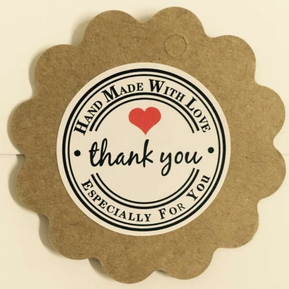 120 шт. белая ручная работа с сердечком упаковка для торта любовью уплотнительные