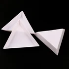 Пластиковая Треугольная пластина для маникюра, размер 62*62 мм, 10 шт.