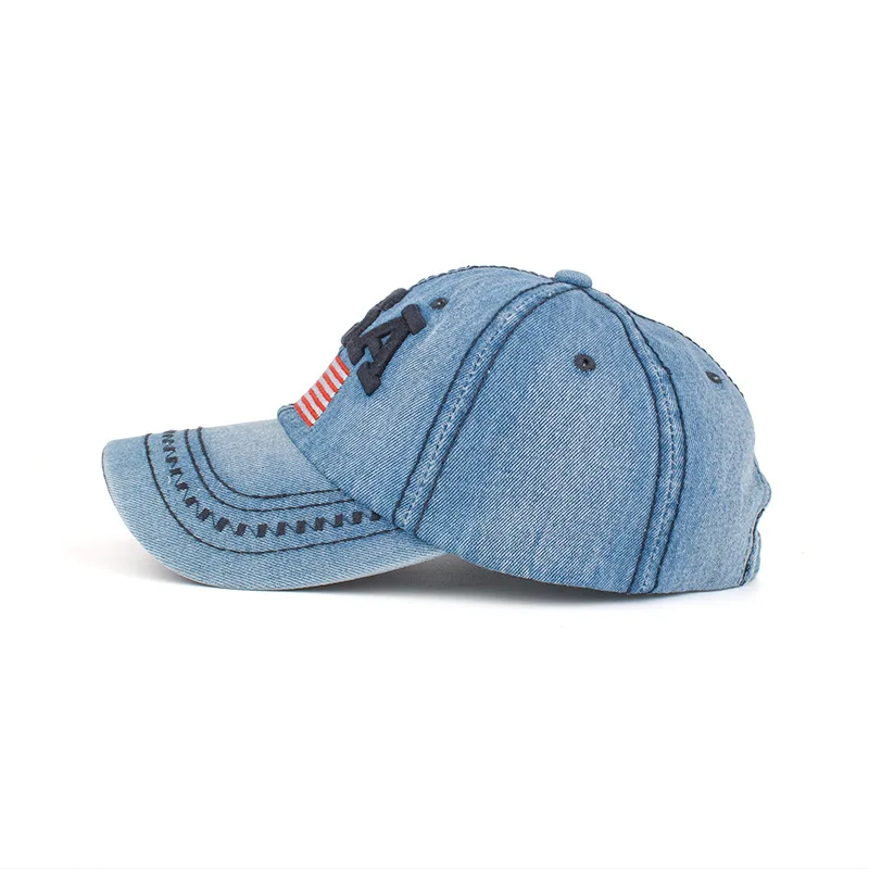 Креативная вышитая США флаг Snapback Регулируемая 6 бейсболка для мужчин женщин открытый солнцезащитный