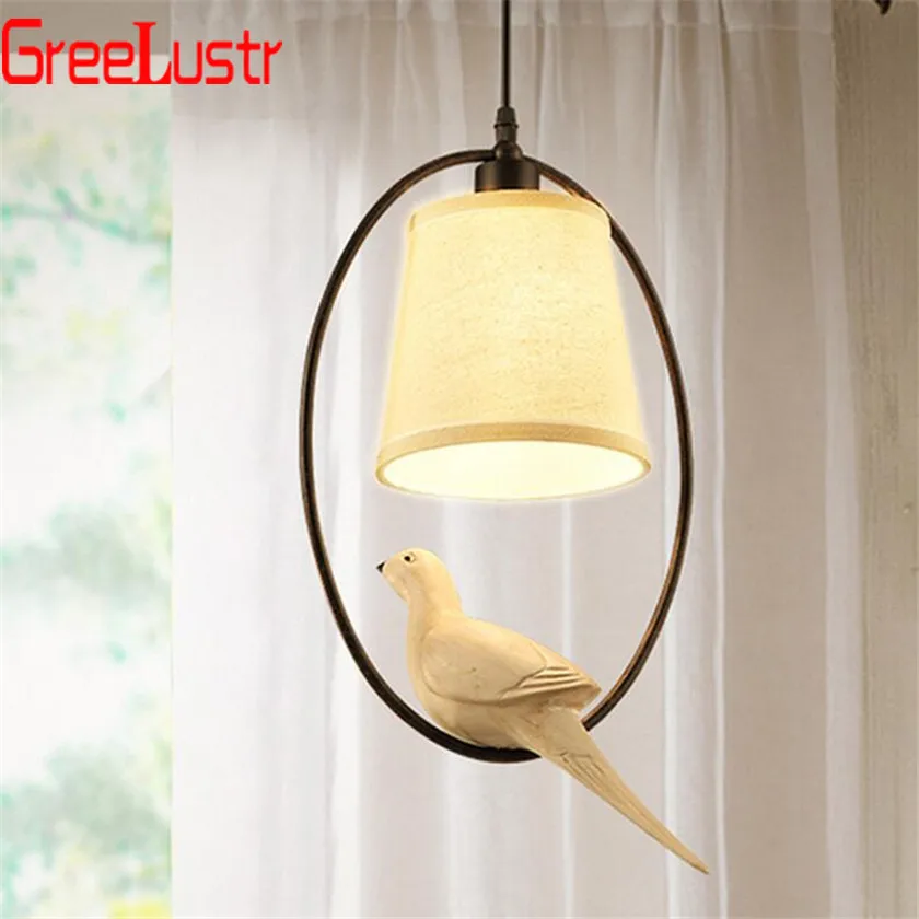 Американский блеск кулон огни для локальных светильников Ретро Смола птица