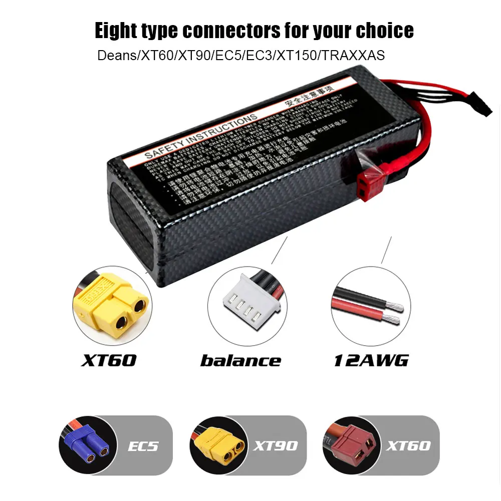 Аккумулятор HRB RC Lipo 2S 3S 6S 4000 мАч 4200 аккумулятор с твердым корпусом Deans XT60 T EC5 для