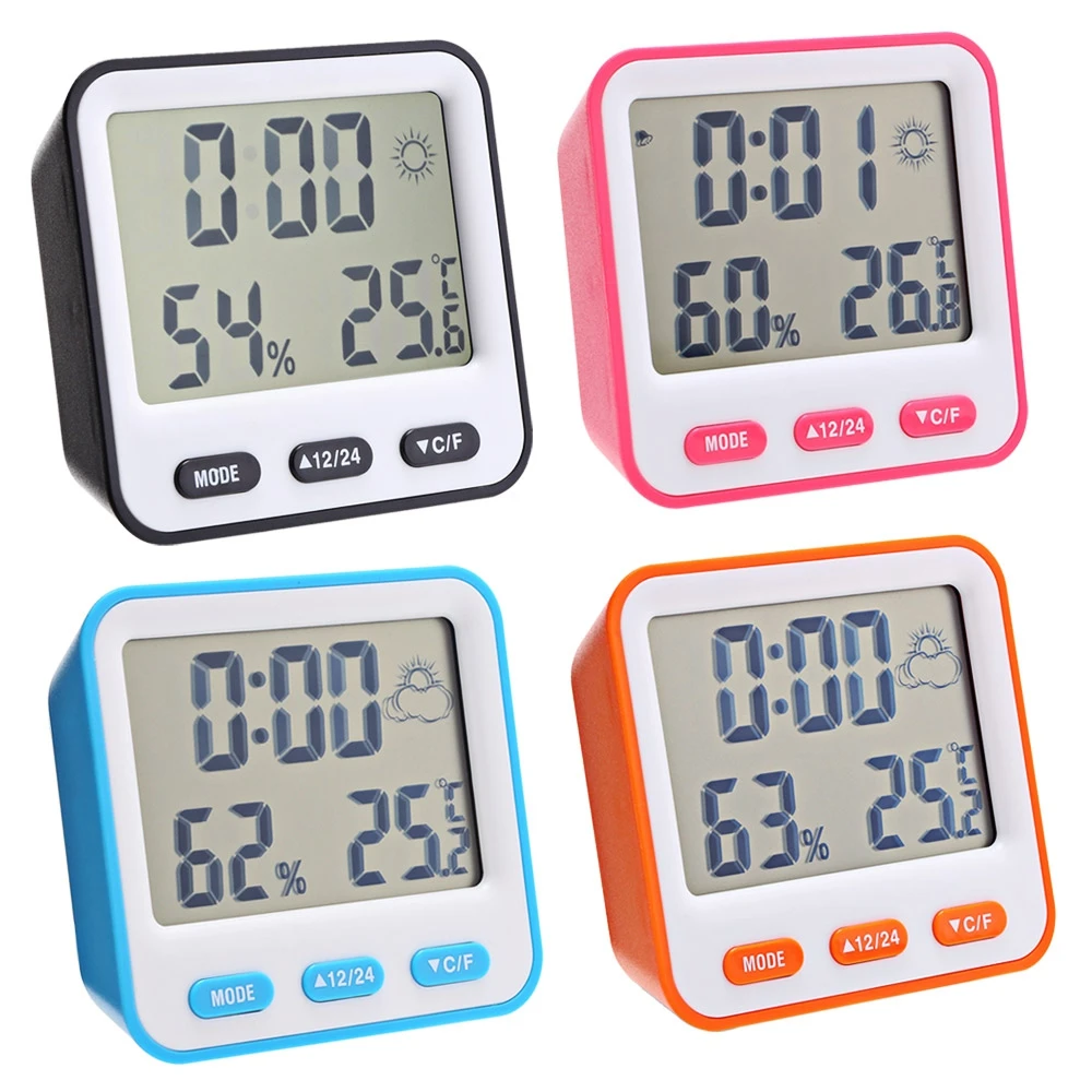 Метеостанция Будильник высокой точности ЖК Цифровой термометр гигрометр