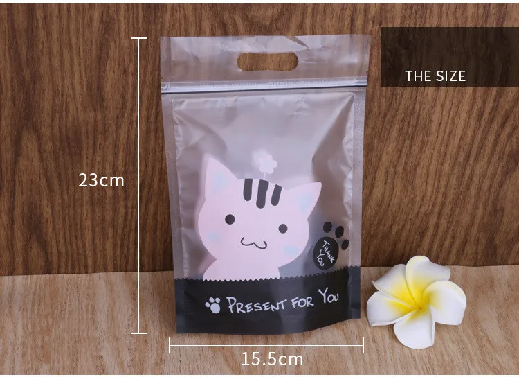 10 шт. упаковка для печенья самоклеющиеся пластиковые пакеты с кружевным бантом