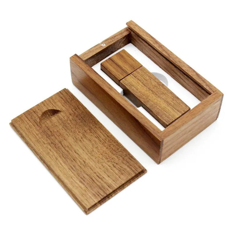 Walnut wood JASTER деревянный бамбук+ коробка USB флэш-накопитель Флешка 64 ГБ 16 ГБ 32 ГБ карта памяти USB creativo персональный подарок(более 10 шт бесплатный логотип - Цвет: Walnut wood