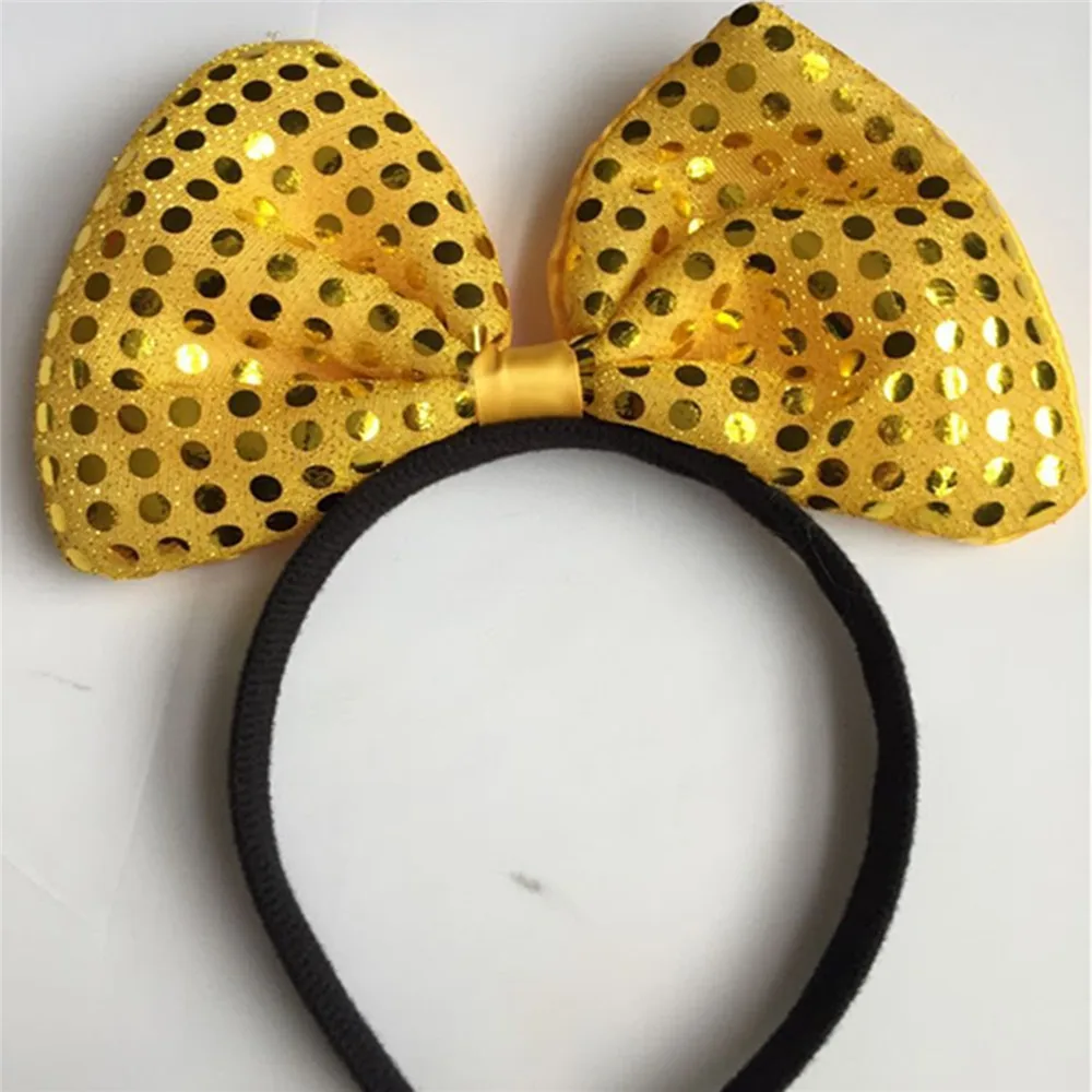 1 шт. Женский бант с пайетками повязка на голову бантом мигающий головной убор