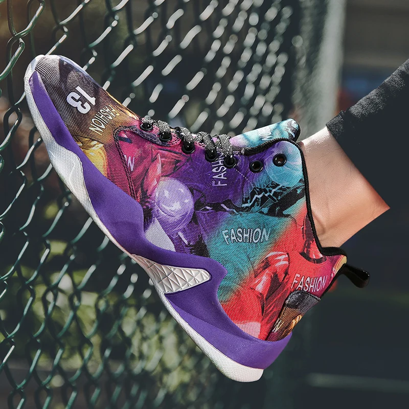 Мужская Баскетбольная обувь для мальчиков; высокие кроссовки; Zapatos Baloncesto Hombre; разноцветная обувь; нескользящая спортивная обувь для мужчин