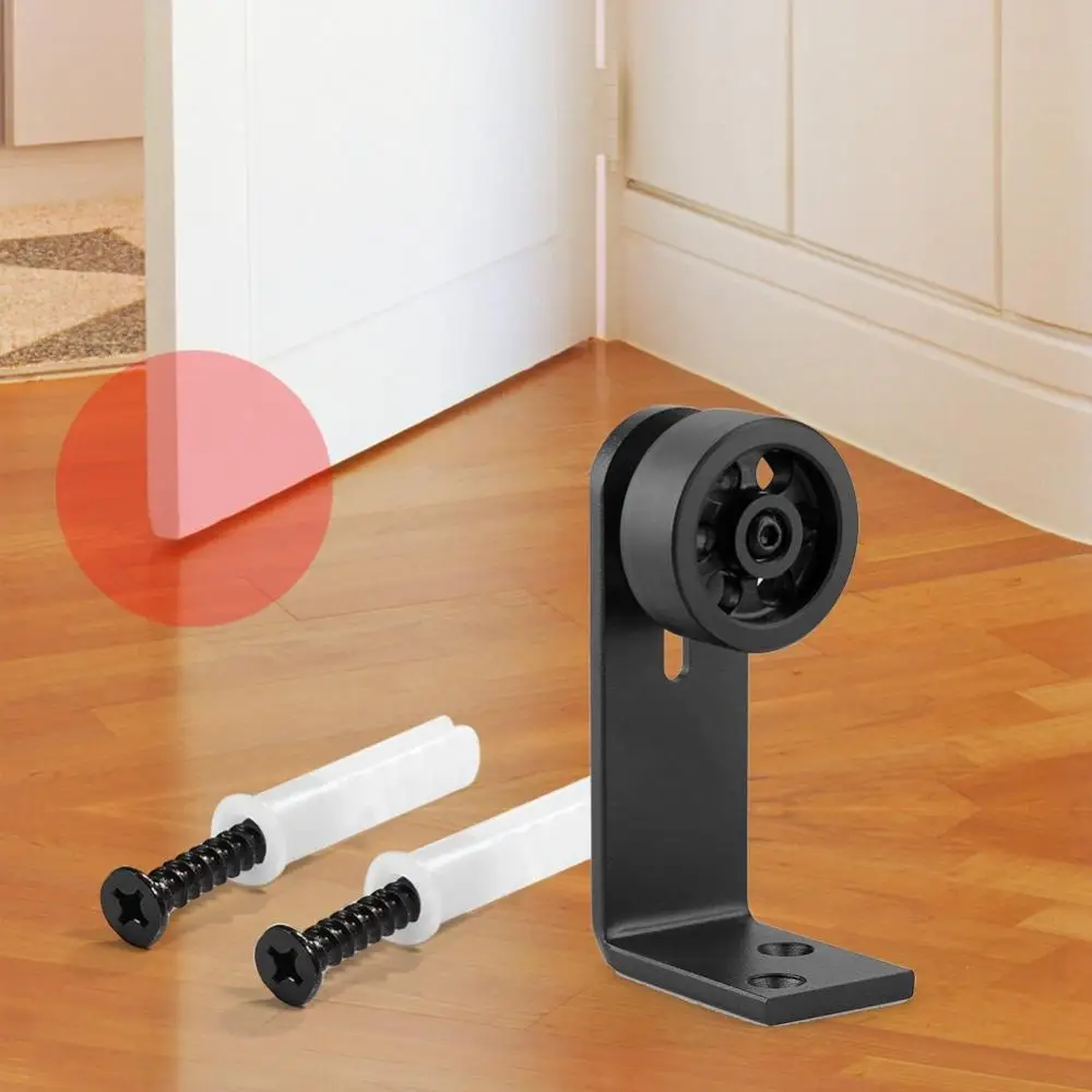 Настенное крепление из углеродистой стали Нижняя направляющая ролика черная для