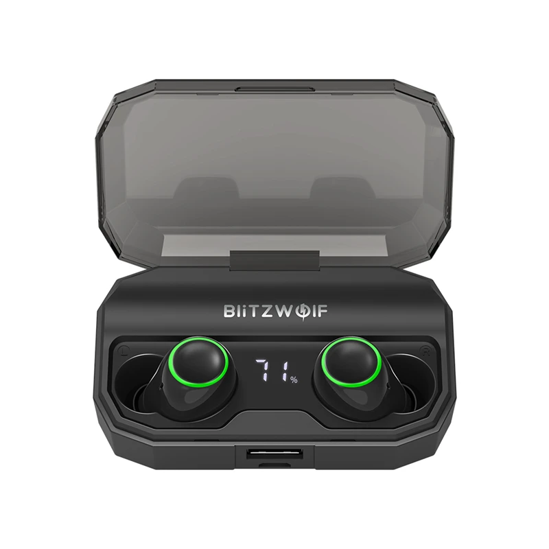 FYE3S BlitzWolf FYE3S TWS True беспроводной Bluetooth 5,0 наушники цифровой дисплей питания смарт-сенсорный двусторонний вызов наушники зарядная коробка - Цвет: FYE3S