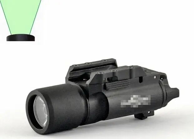 

Tactical X300 Green Light Torch LED Light Lumens Flashlight For Hunting Black