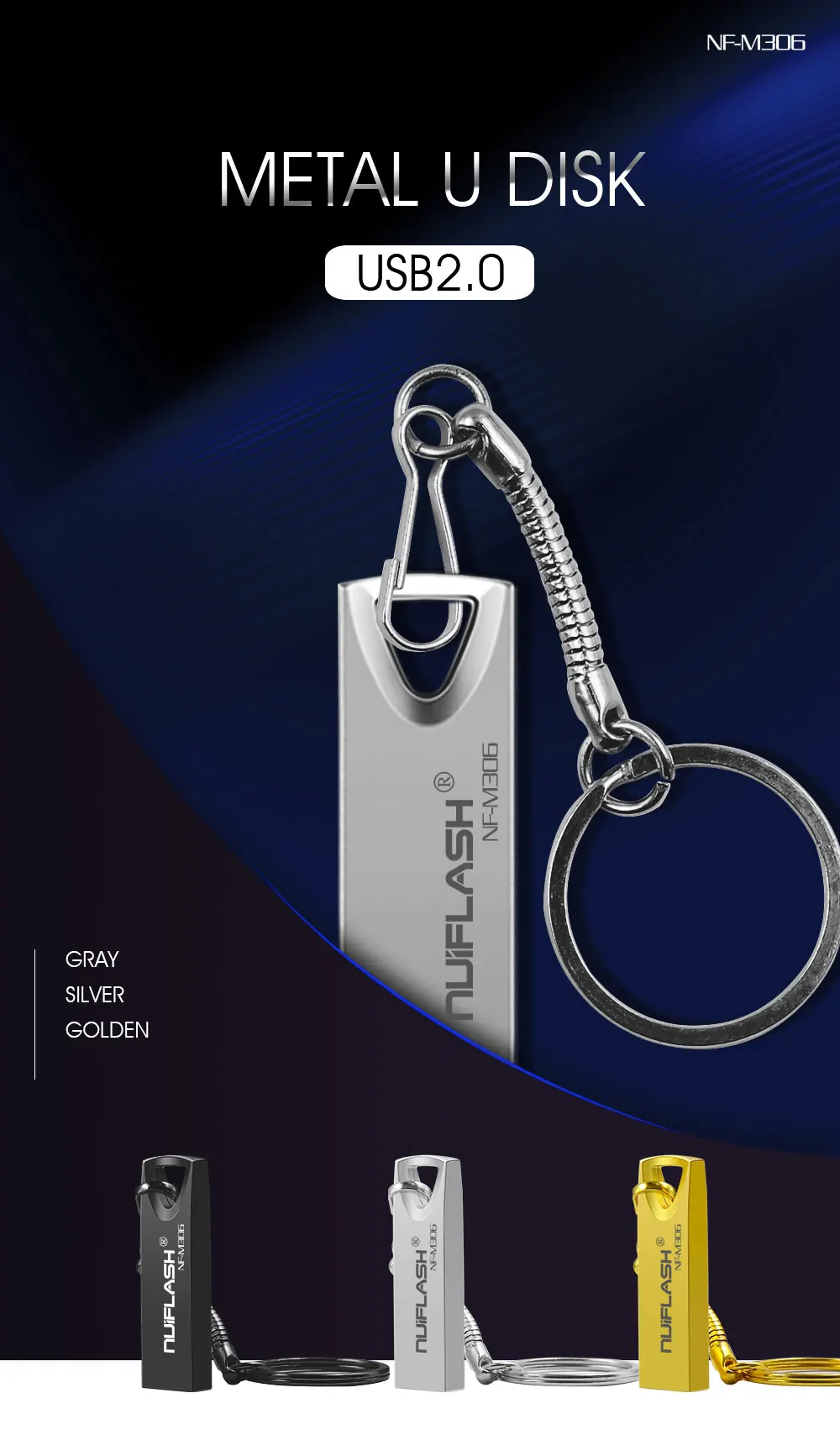 Nuiflash USB флеш-накопитель 128 Гб 64 ГБ 32 ГБ Флешка флеш-накопитель usb флешка 16 ГБ 8 ГБ 4 ГБ карта памяти металлическая ручка-накопитель бесплатный подарок