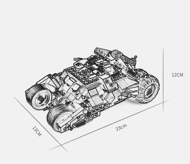 Супер герой Бэтмен гоночная модель грузового автомобиля Technic строительные блоки