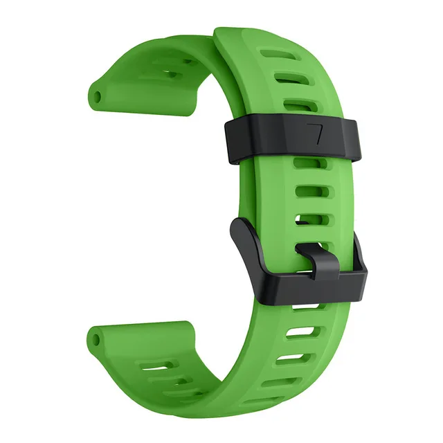 green 26 мм ремешок для часов Ремешок для Garmin Fenix 5X Plus 3 3HR сапфир D2 Браво часы Quick Release силиконовый Easyfit ремешок 22 см - Цвет: green