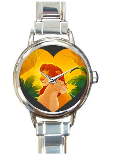 The Lion King Good product Fashion Black Men Quartz Stainless analog Steel casual Women Sport Wristwatch free shipping YT138 |