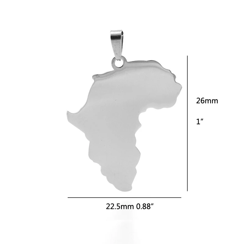 Подвески Risul из нержавеющей стали с картой Африки подвески для индивидуального