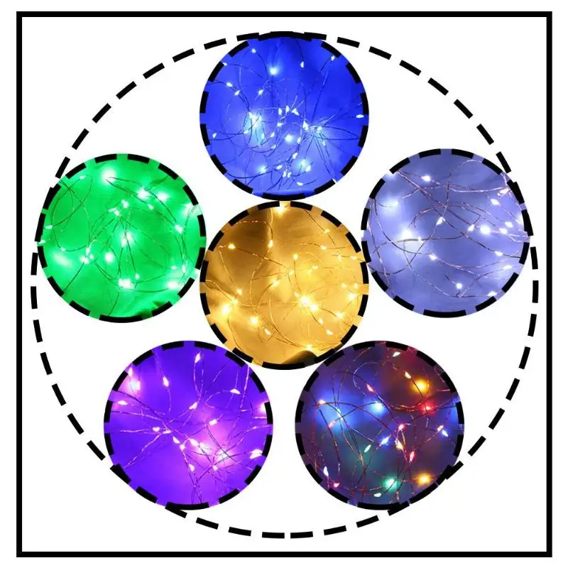 50 светодиодный светильник с прозрачной медной проволокой для фестиваля вечерние