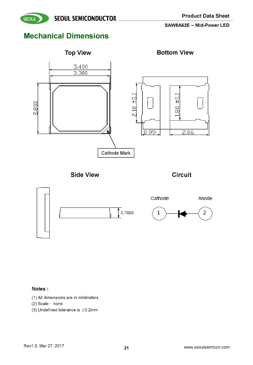 400 шт./лот SMD светодиодный, сеульская замена, samsung 2835, лампа, бисер, подсветка, 0,3 Вт, 18,8 в-19,8 в, 1,2 Вт, 2700 к
