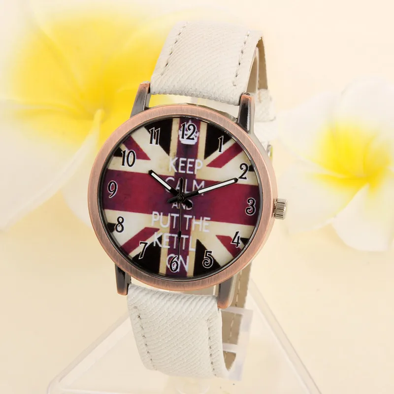 Часы женские кварцевые повседневные аналоговые спортивные унисекс из джинсовой