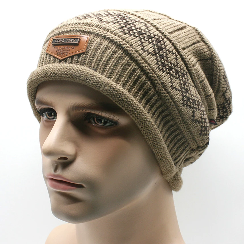 

bonnet homme hiver de marque 2015 warm winter cap men hat beanie knitted winter hat touca gorro solid color hat