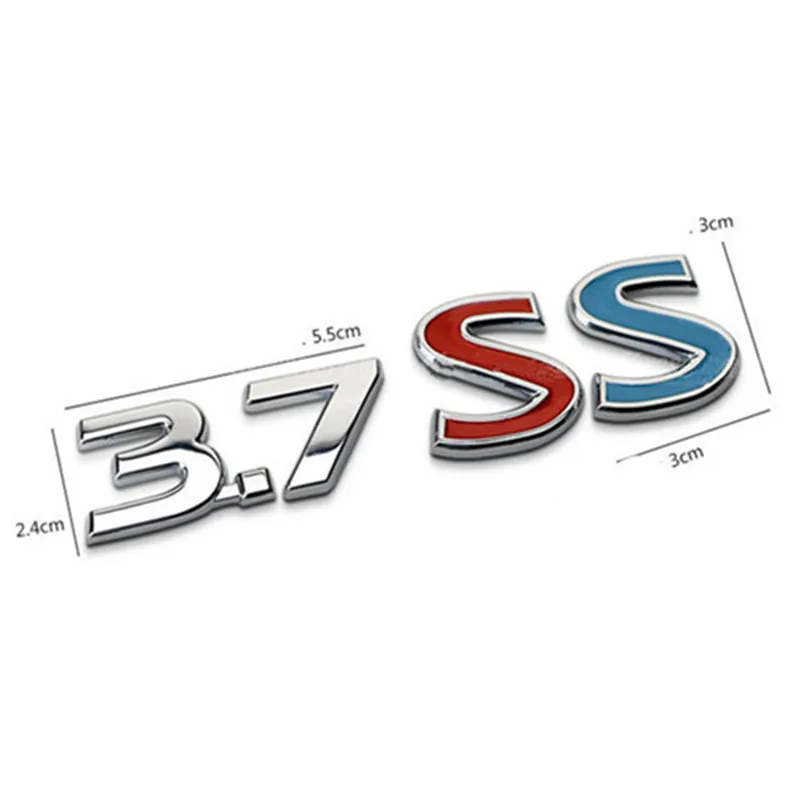 Эмблема Red S 3 7 металлическая наклейка для стайлинга автомобиля сменная на задний