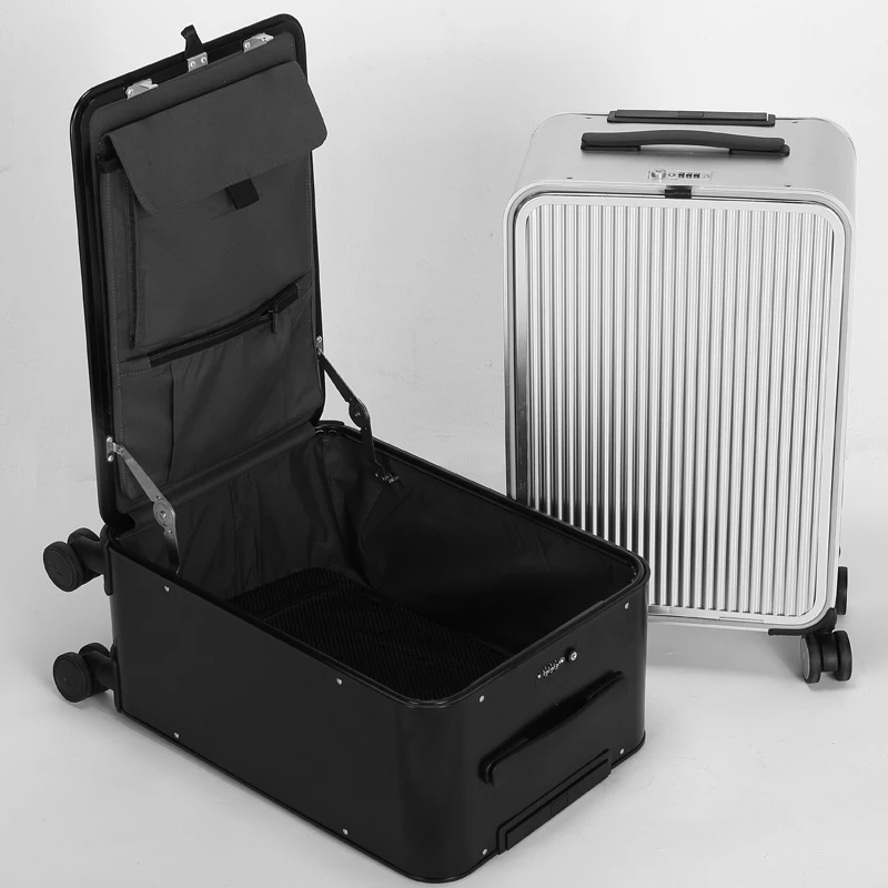 GraspDream 100% All Aluminum side open rolling luggage business luxury computer suitcase TSA password trolley case 16/20/24 inch | Багаж и