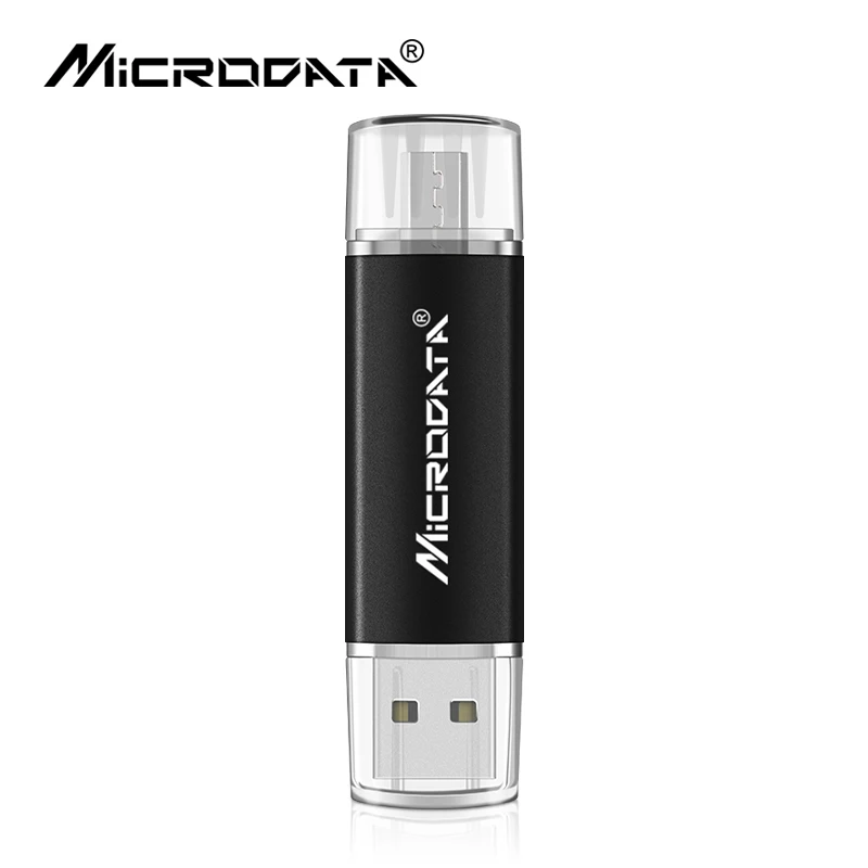 Черный Smart 2 в 1 OTG USB флеш-накопители 4 г 8 г 16 г 32 г 64 г otg внешняя ручка флеш-накопитель thumb drive для android телефон планшет - Цвет: Черный