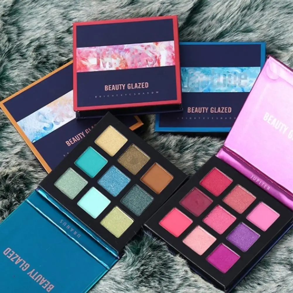 Красота глазированные натуральные телесные матовые мерцающие тени для век