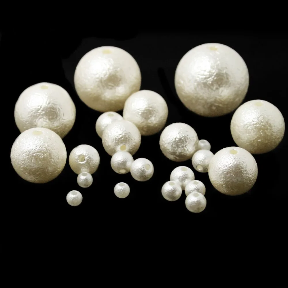 10 20 мм круглые акриловые бусины из АБС пластика с имитацией жемчуга и морщин для