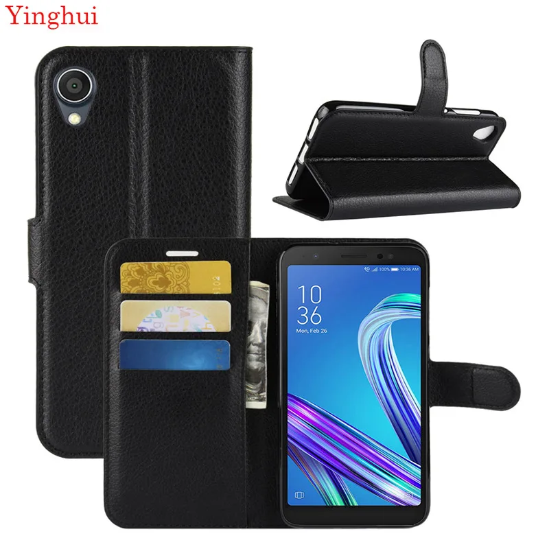 Для Asus ZenFone Live L1 ZA550KL Чехол кожаный флип-чехол для телефона для Asus ZenFone Live L1 кошелек кожаный чехол-подставка чехлы-флип