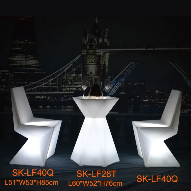 SK-LF28T(L60* W52* H76cm) светодиодный диамонт форма Мебель для бара коктейльный стол для сада на открытом воздухе вечерние мероприятия 1 шт./лот