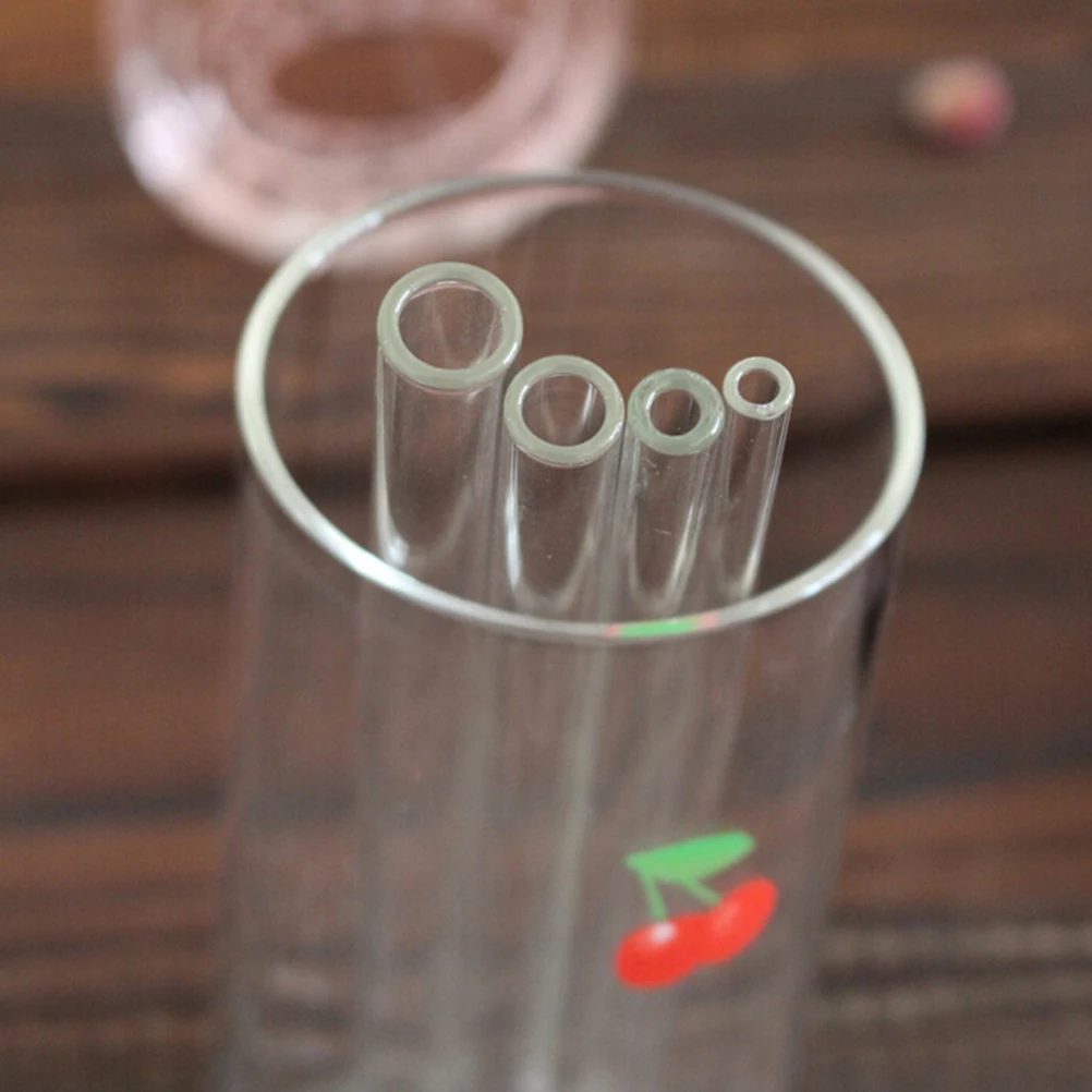 Многоразовые одежда для свадьбы, дня рождения Pyrex Стекло соломинки четкие толстые соломинки 10 мм