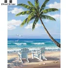 Новый 5D DIY алмазная живопись пляж и кокосовые пальмы живописные вышивка полная квадратная Алмазная вышивка крестиком Стразы мозаичная картина, выполненная в технике